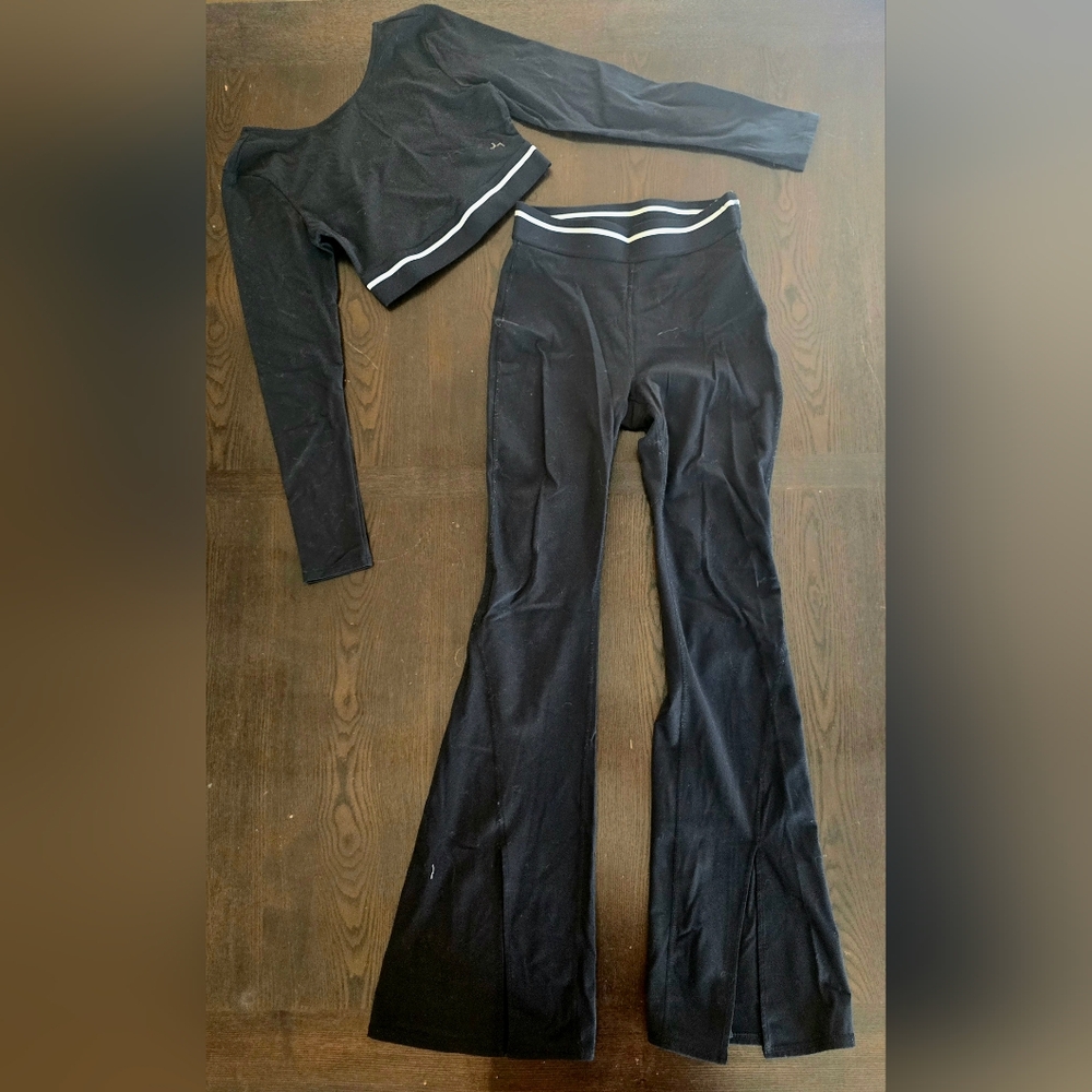 JoyLab Black Boot Cut Flare Jumpsuit